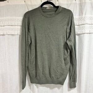Everlane Green Luxe Wool Crewneck Sweater